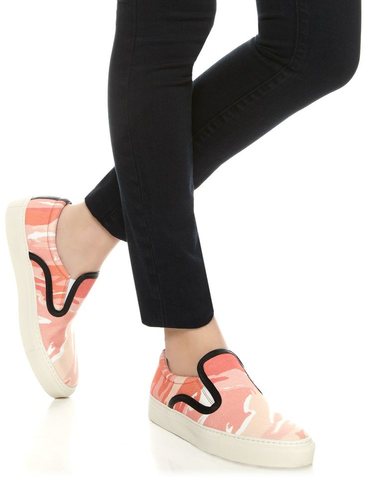 coral sneakers